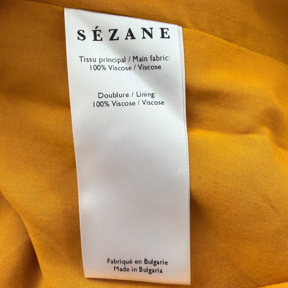 Sezane Carolina Mustard Yellow Polka Dot Ruffled Mini Skirt Size 46 NWOT - Picture 6 of 12